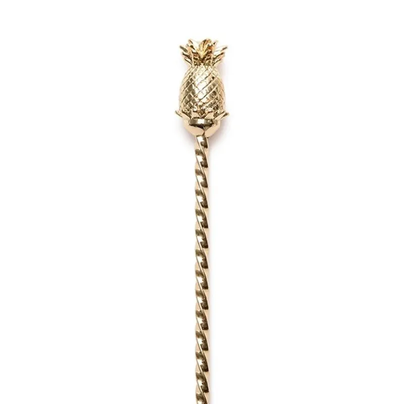 Pineapple Bar Spoon Gold