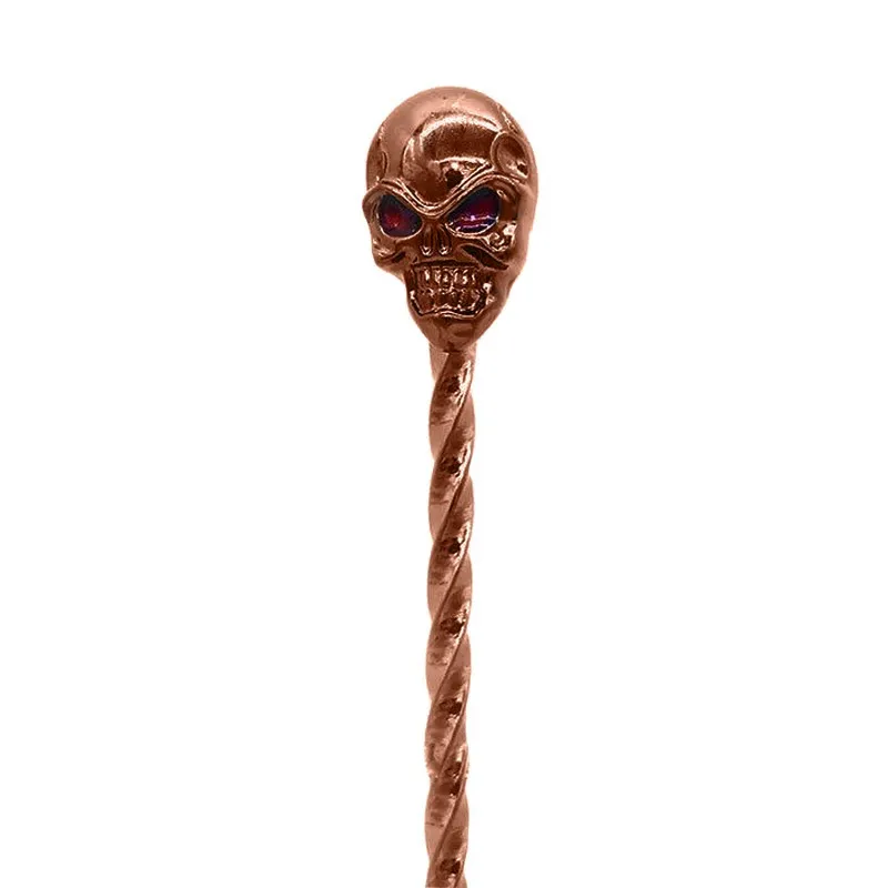 Bar Spoon Skull Copper 33 cm.