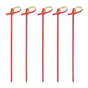 Brocheta Bambú 12 cm color rojo